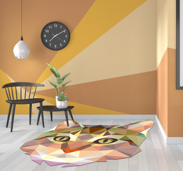 vinil szőnyeg állat geometrikus macska - TenStickers