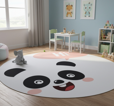 Vinil szőnyeg állat - mesebeli panda köszönéssel - TenStickers