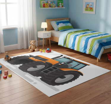 Vinil szőnyeg állat nagy kerekkel rendelkező traktorhoz - TenStickers
