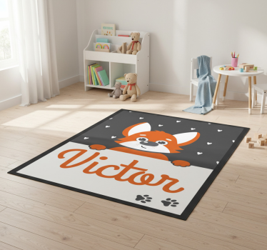 Vinil szőnyeg állat névvel ellátott kutyás poszter - TenStickers