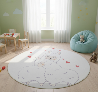 Szerető lámák vinil szőnyeg állat - TenStickers