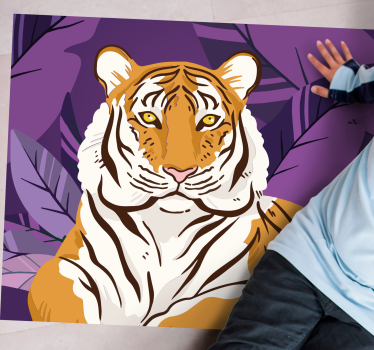 vinil szőnyeg állat tigris illusztráció - TenStickers