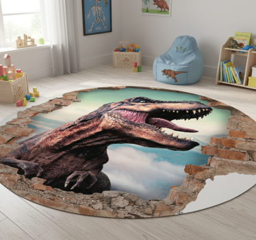 Vinil szőnyeg állat - valódi 3d t-rex - TenStickers