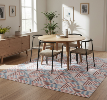 Absztrakt geometria vinil szőnyeg étkező - TenStickers