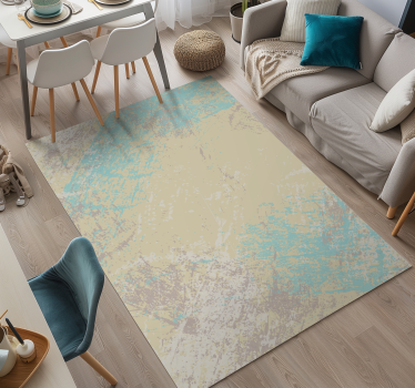 vinil szőnyeg étkező sárga és kék absztrakt design - TenStickers