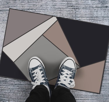 Vinil szőnyeg geometriai formák bézs geometriai szőnyegek - TenStickers