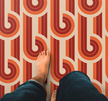 vinil szőnyeg geometriai retro geometrikus minta - TenStickers