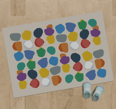 vinil szőnyeg geometriai színes kavics formák - TenStickers