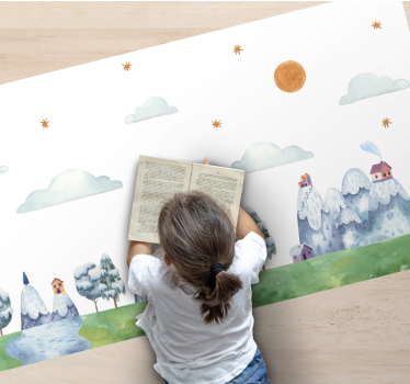 vinil szőnyeg gyerekek elvarázsolt tájjelenet - TenStickers