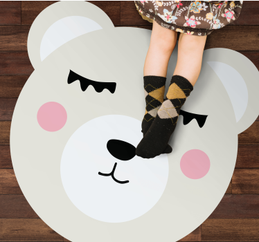 vinil szőnyeg gyerekek medve arc design - TenStickers