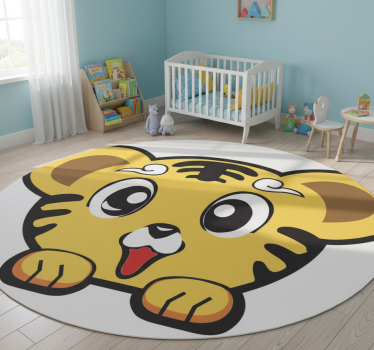 Boldog tigris vinil szőnyeg gyerekeknek - TenStickers