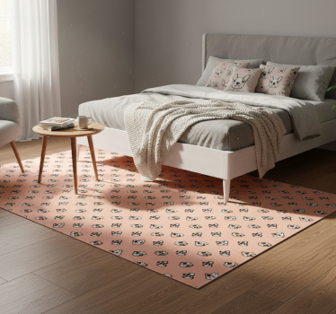 Vinil szőnyeg hálószoba aranyos francia bulldog mintával - TenStickers