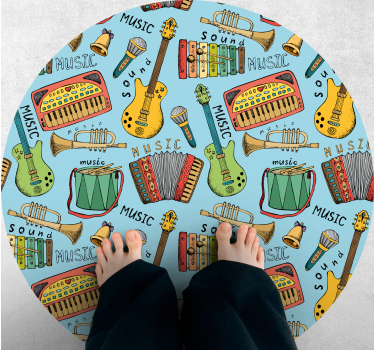 Vinil szőnyeg mások - zenei eszközök Élvezete - TenStickers