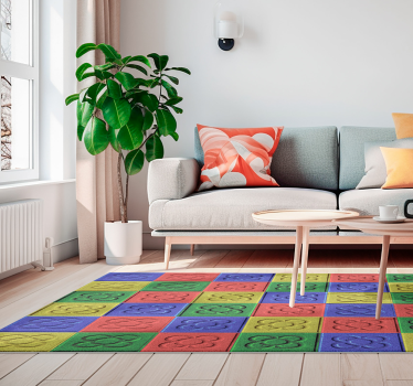Vinil szőnyeg nappali pop art panot csempe - TenStickers