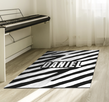 Vinil szőnyeg nevekkel személyre szabott zebra minta - TenStickers