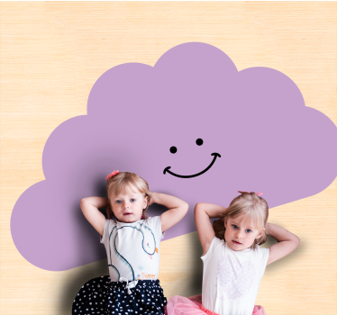 vinil szőnyeg óvodák mosolygó felhő alakú - TenStickers