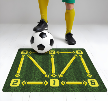 Vinil szőnyeg téglalap futballedzés - TenStickers