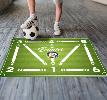 Vinil szőnyeg téglalap futballedzés - TenStickers