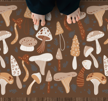 Vinil szőnyeg természet gombás mintákkal - TenStickers