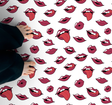 vinil szőnyeg tinik pop art ajkak - TenStickers