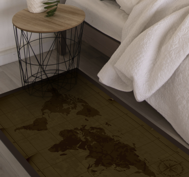 Vintage kőhatású vinyl map szőnyeg - TenStickers