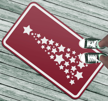 Vörös és fehér csillag fa karácsonyi szőnyeg - TenStickers