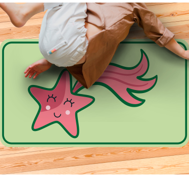 Vörös és zöld csillag szőnyeg - TenStickers
