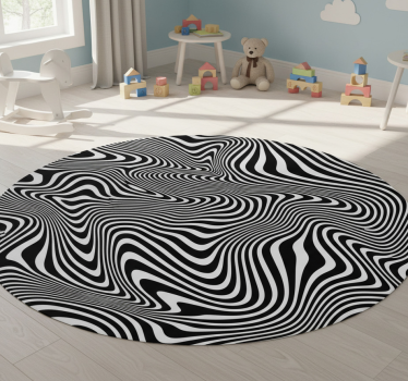 Zebra 3d hatású vinil szőnyeg állat - TenStickers