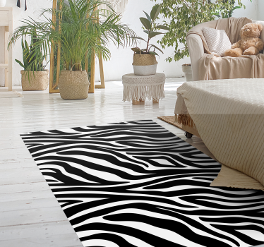 Zebra nyomtatott állatnyomtató szőnyeg - TenStickers