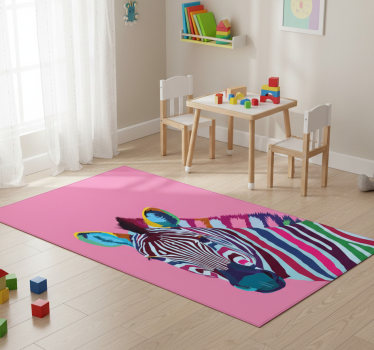 Zebra pop art vinil szőnyeg állat - TenStickers