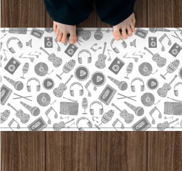 Zenei elemek mintája vinil szőnyeg mások - TenStickers