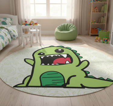 Zöld dinoszaurusz firka félelmetes vinil szőnyeg állat - TenStickers
