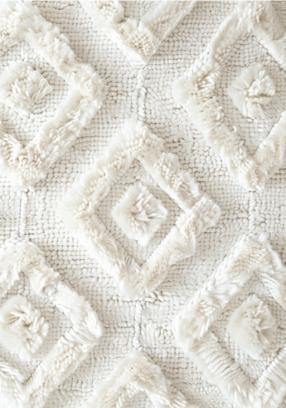 Gyémánt minta Vinil szőnyeg fehér - TenStickers