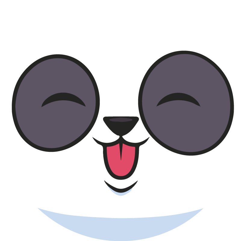 Panda arc Vinil szőnyeg fehér - TenStickers