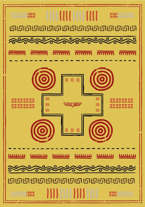 Etnikai tervezés Vinil szőnyeg sárga - TenStickers