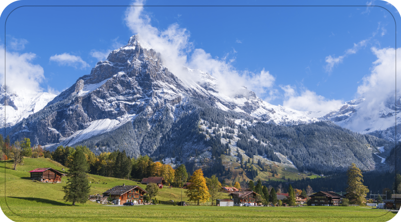 Alpok kilátás vinil szőnyeg fürdő esetében - TenStickers