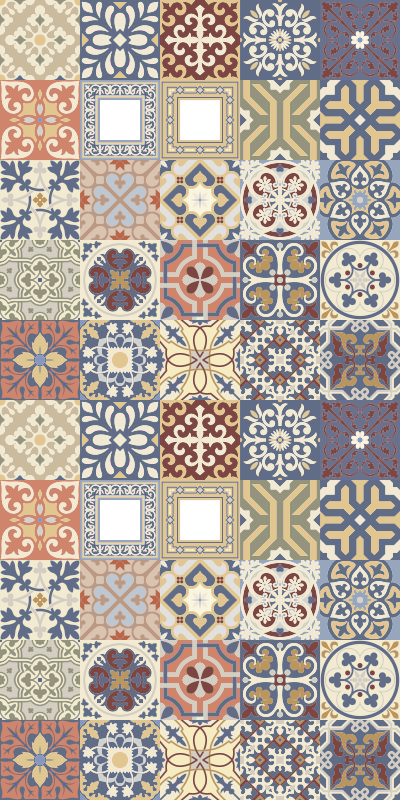 Többszínű hidraulikus vinil szőnyeg konyha - TenStickers