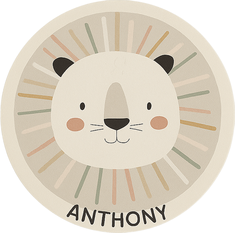 Egyedi bézs oroszlán vinil szőnyeg mások - TenStickers