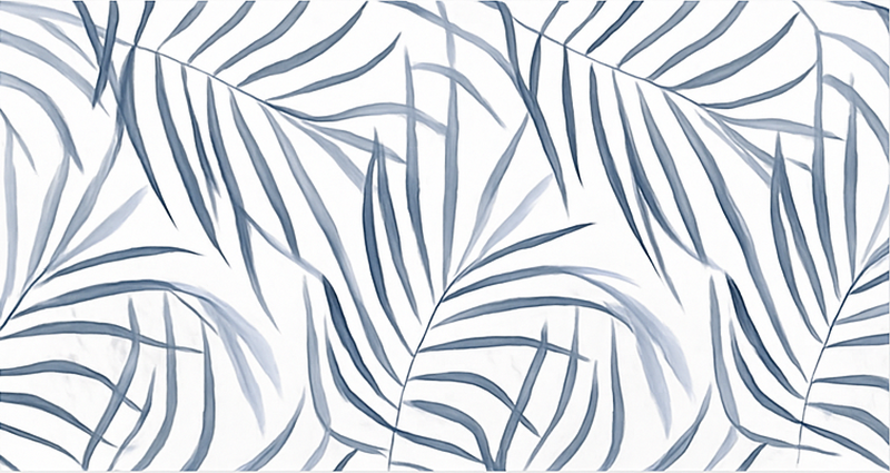 Vékony levelek kialakítása Vinil szőnyeg kék - TenStickers