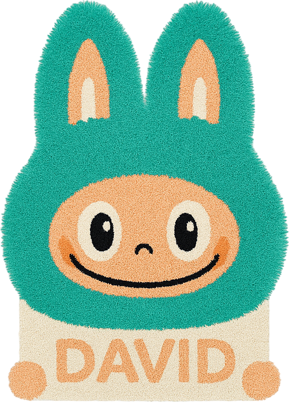 Egyedi türkiz labubu vinil szőnyeg mások - TenStickers