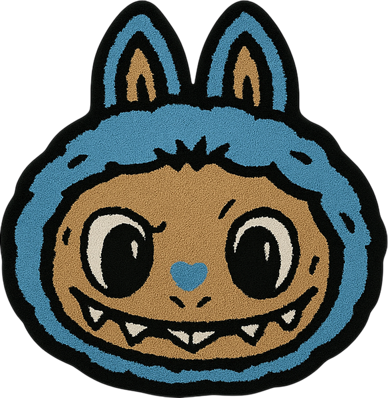 Kék labubu design vinil szőnyeg mások - TenStickers