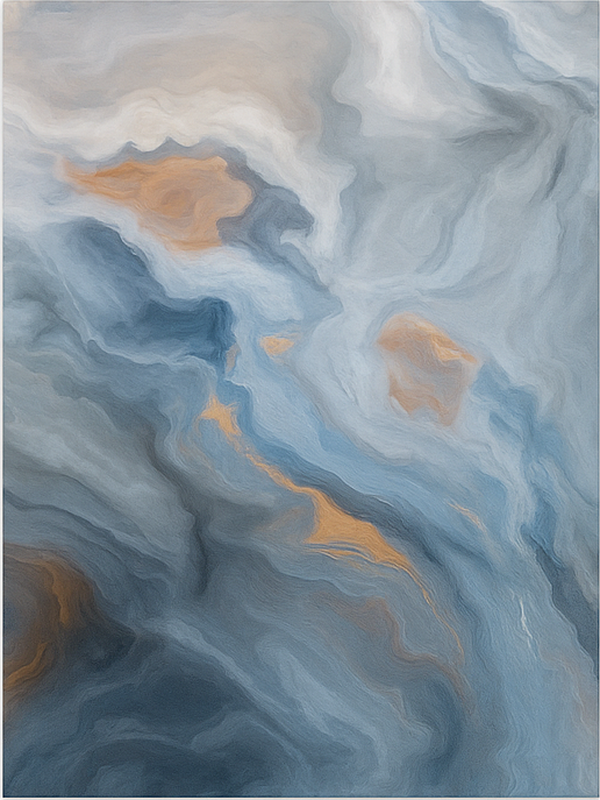 Borostyánkék árnyalatok Márvány vinil szőnyeg - TenStickers