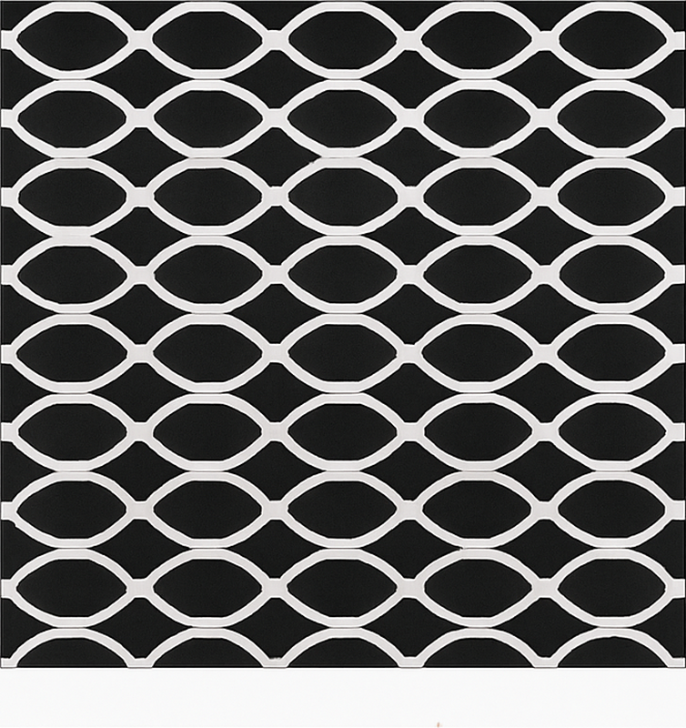 Monokróm ovális kialakítás vinil szőnyeg étkező - TenStickers