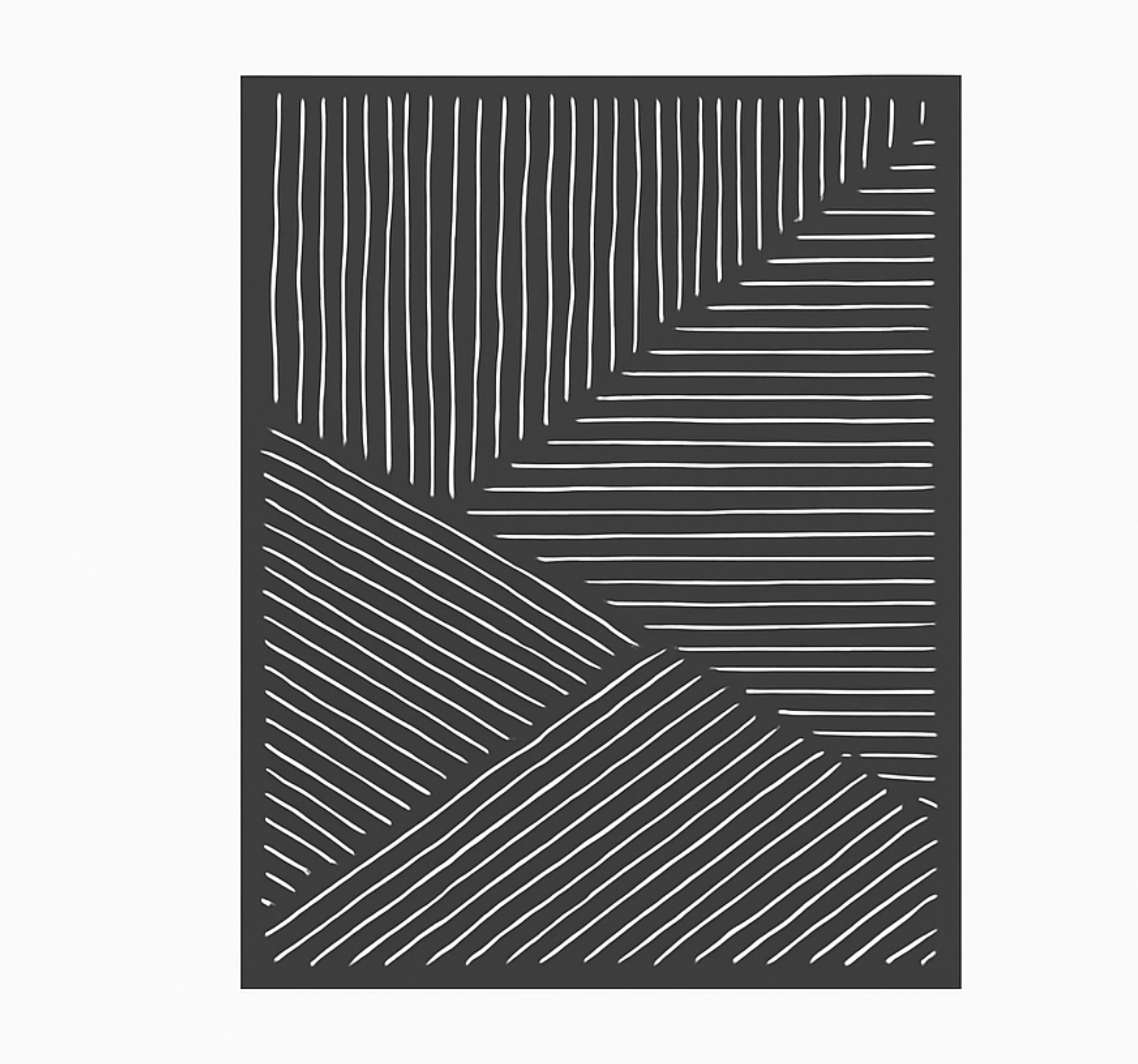 Fehér hullámos vonalak vinil szőnyeg konyha - TenStickers