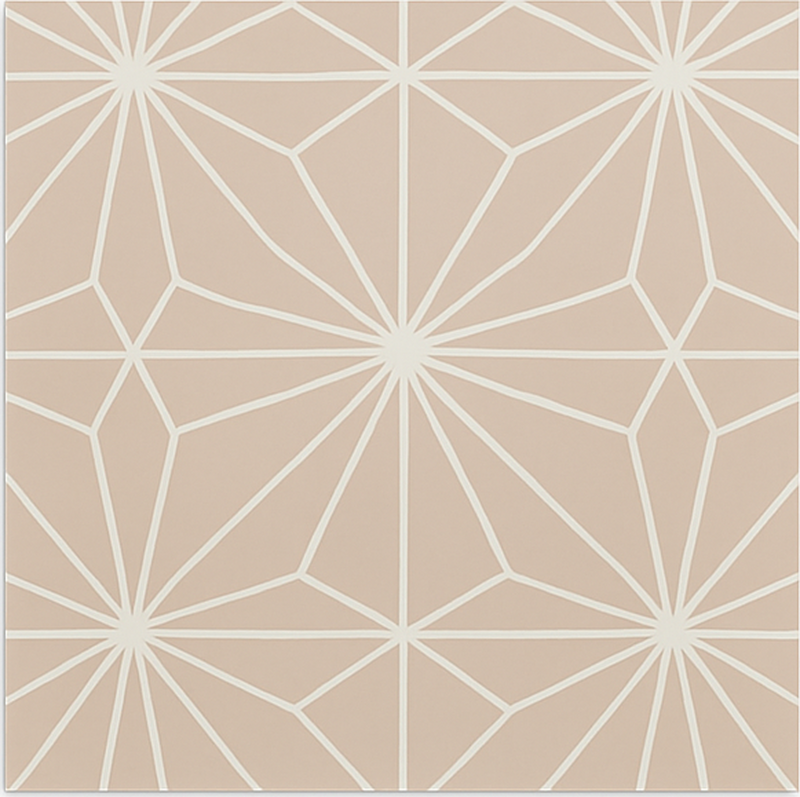 Beige csillagmintás vinil szőnyeg konyha - TenStickers