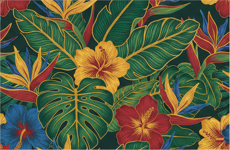 Exotikus növény vinil szőnyeg nappali - TenStickers