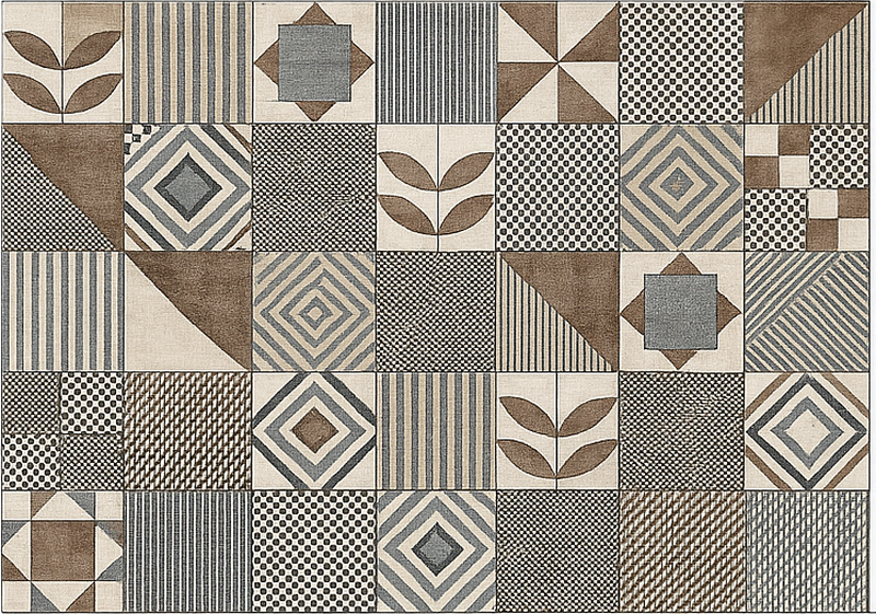 Absztrakt geometrikus természet vinil szőnyeg konyha - TenStickers