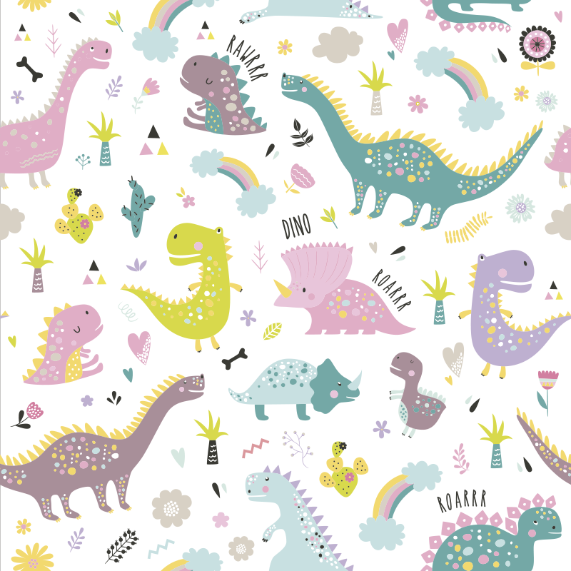 Dinoszaurusz kallax vinil szőnyeg állat - TenStickers