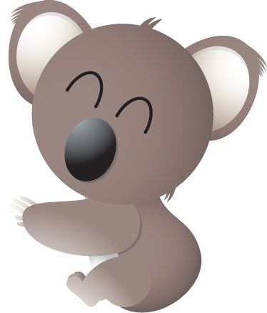 Boldog koala vinil szőnyeg állat - TenStickers