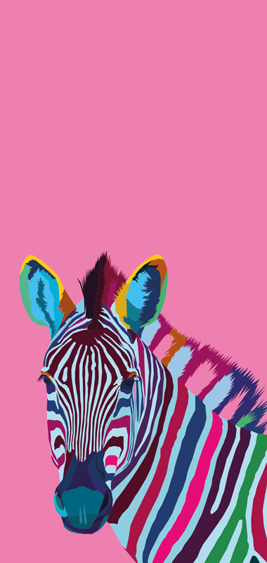 Zebra pop art vinil szőnyeg állat - TenStickers